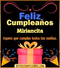 Mensaje de cumpleaños Miriancita